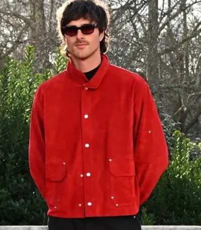 Wuthering Heights Event Jacob Elordi Red Jacket