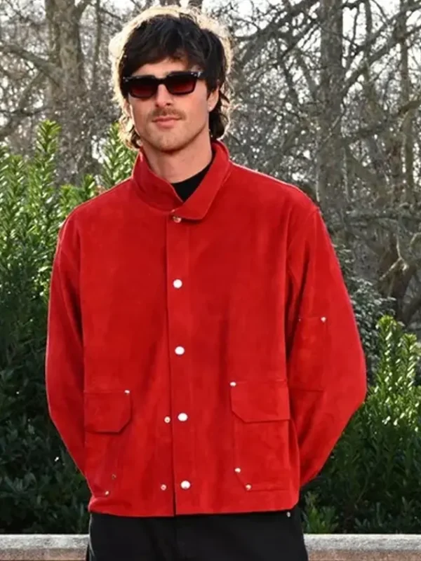 Wuthering Heights Event Jacob Elordi Red Jacket