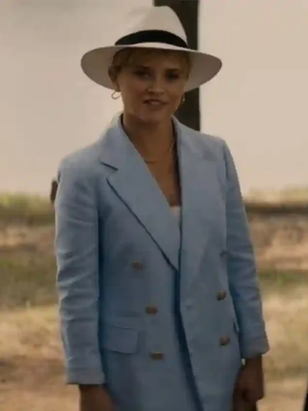 You’re Cordially Invited Reese Suiting Fabric Blue Blazer Coat