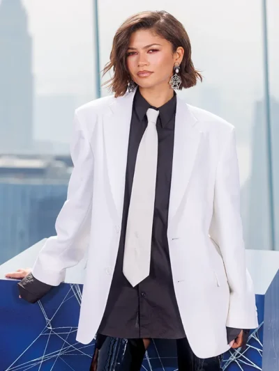 Zendaya Spider Man New Day New York White Blazer