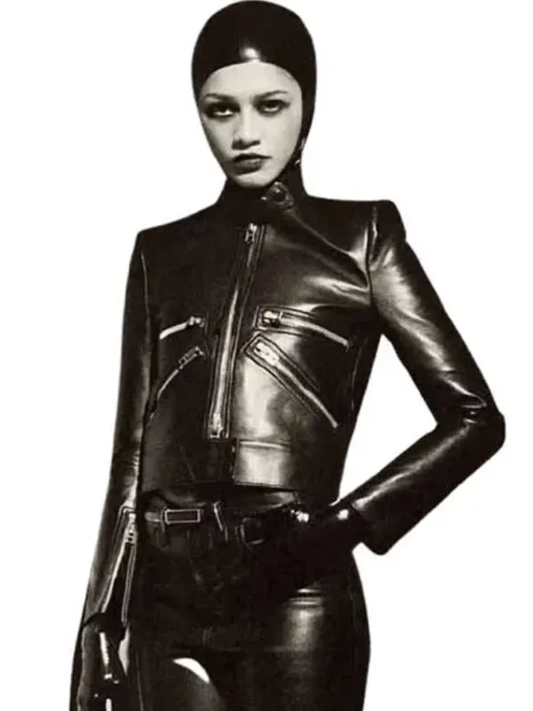 Zendaya The Drama Event Black Leather Jacket