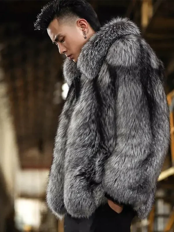 Zephyrus Mink Fur Grey Coat