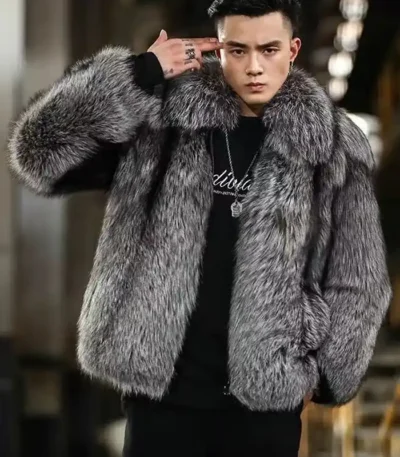 Zephyrus Mink Fur Grey Coat