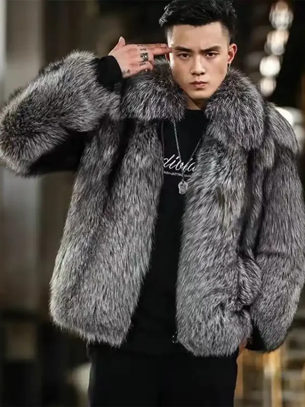 Zephyrus Mink Fur Grey Coat