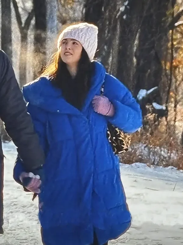 Zoey Deutch The Threesome Blue Coat