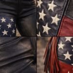 American Flag Cowgirl Leather Outfit