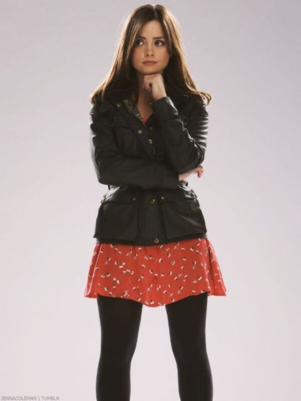 Doctor Who Clara Oswald Black Leather Jacket