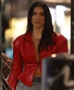 Dua Lipa Red Fever Leather Jacket
