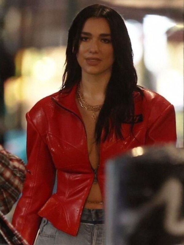 Dua Lipa Red Fever Leather Jacket