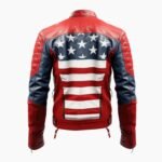 Mens American Flag Casual Motorcycle Jacket