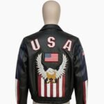 Men's USA Eagle Leather Jacket