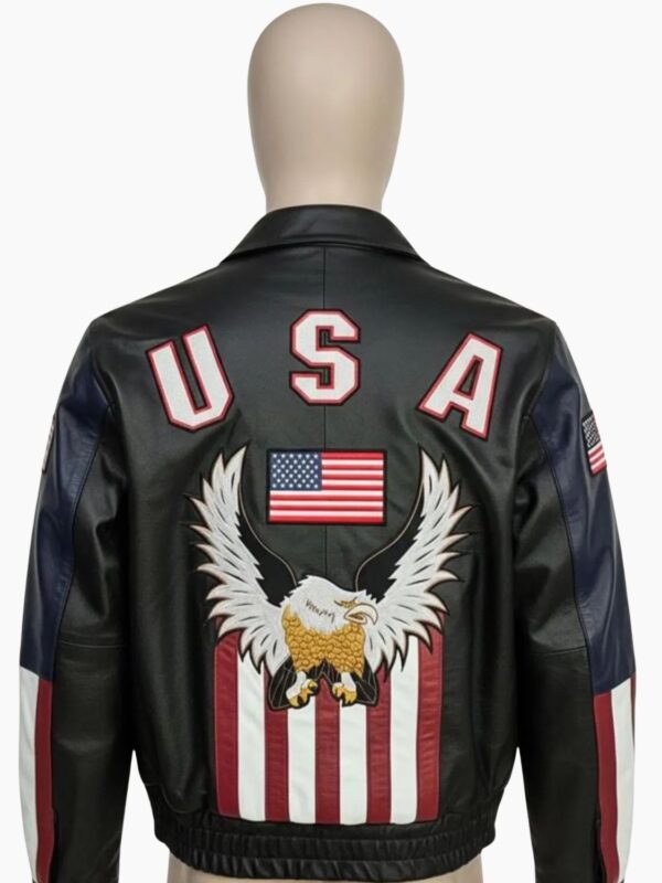 Men's USA Eagle Leather Jacket