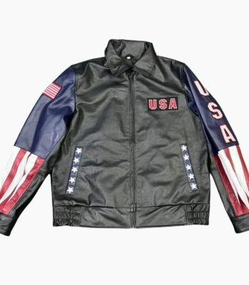 Men's USA Eagle Leather Jacket