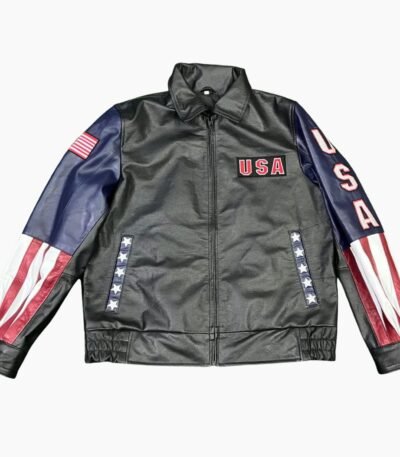 Men's USA Eagle Leather Jacket