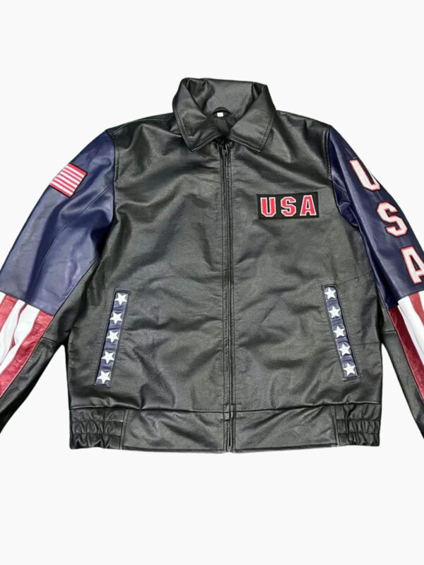 Men's USA Eagle Leather Jacket