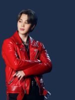 Taeyang Vibe BTS Jimin Red Leather Jacket