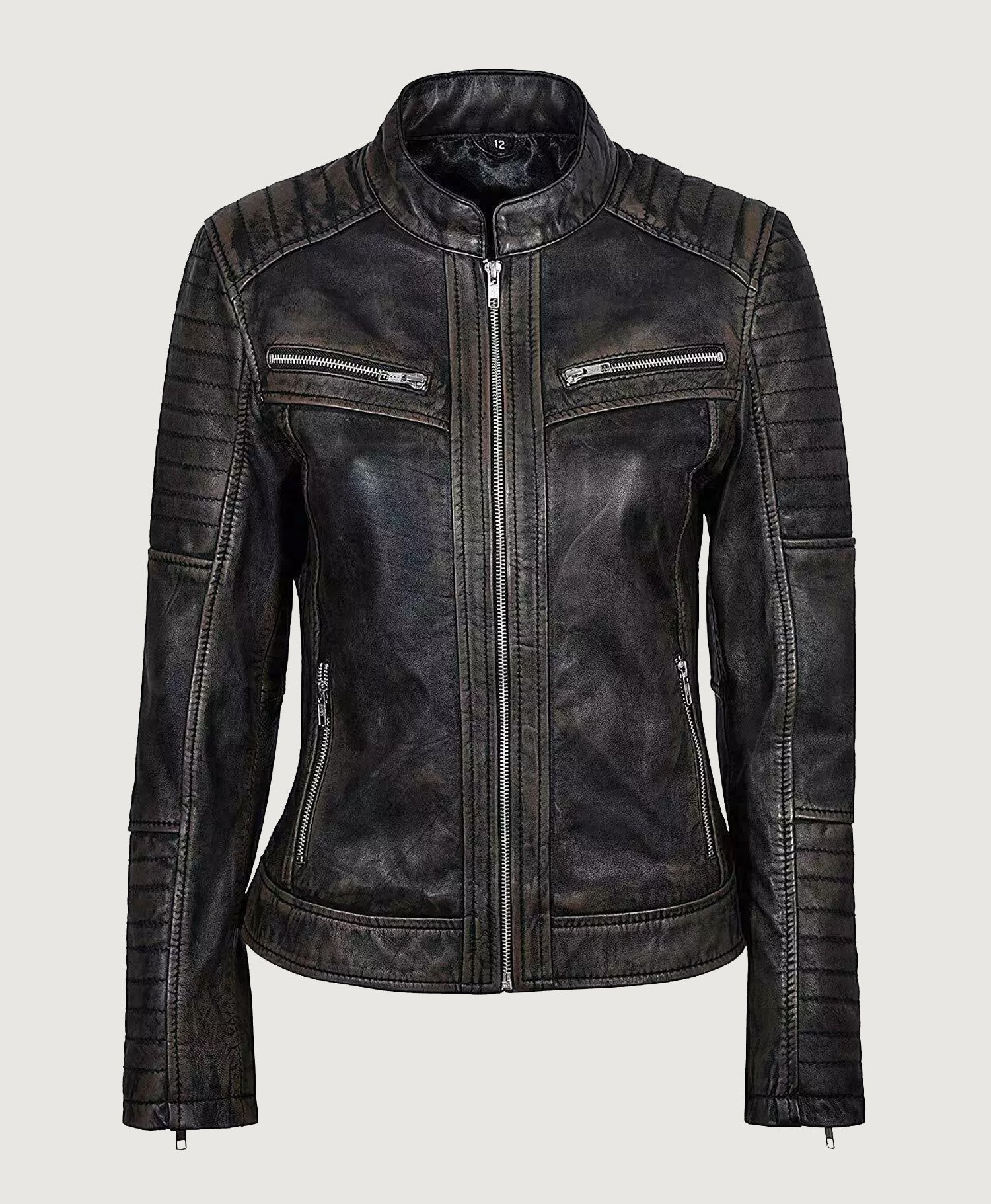 Women's Vintage Biker Black Leather Jacket Women's Vintage Biker Black Leather Jacket