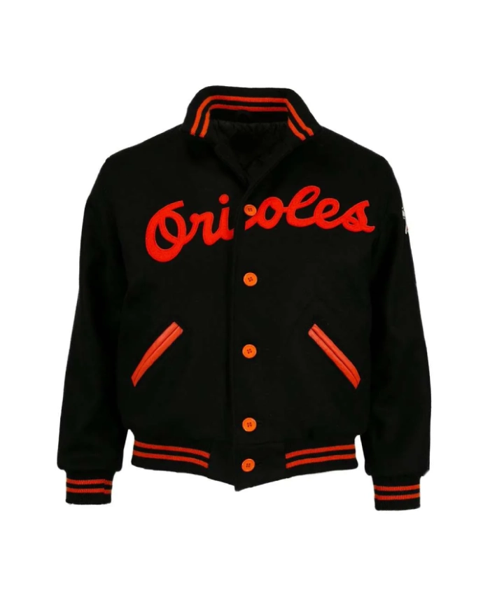 1966 Baltimore Orioles Black Varsity Jacket 1966 Baltimore Orioles Black Varsity Jacket