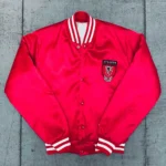 1990s Atlanta Falcons Red Satin Bomber Jacket
