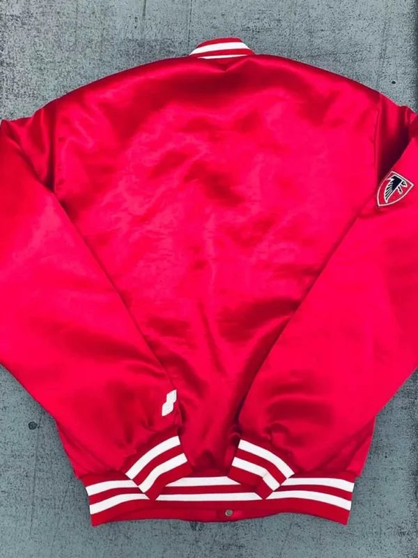 1990s Atlanta Falcons Red Satin Bomber Jacket