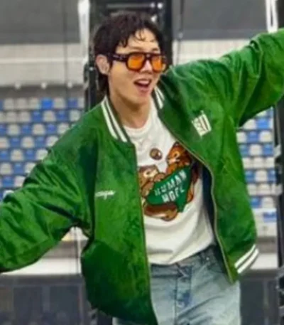 Arirang World Tour Stage J Hope Nike Green Coach Jacket