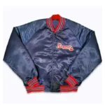 80’s Atlanta Braves Navy Bomber Satin Jacket