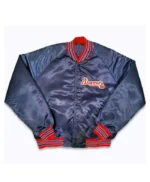 80’s Atlanta Braves Navy Bomber Satin Jacket