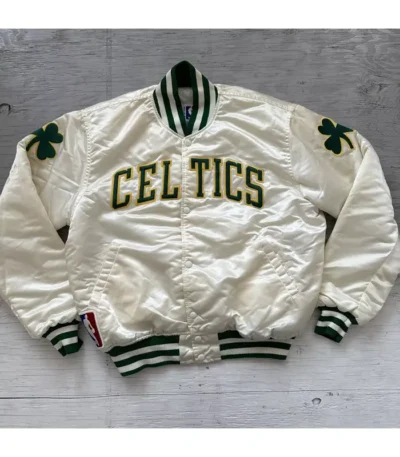 90s Boston Celtics Jacket Vintage Satin