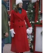 A Christmas Angel Match Meghan Ory Red Wool Coat