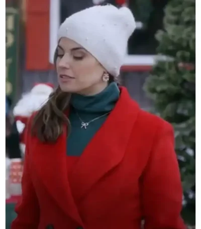 A Christmas Angel Match Meghan Ory Red Wool Coat