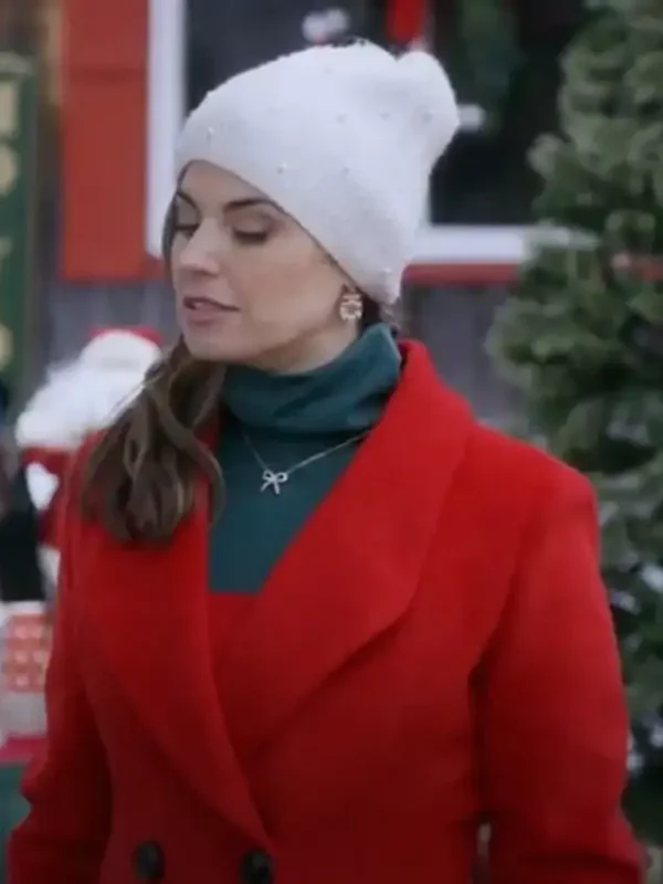 A Christmas Angel Match Meghan Ory Red Wool Coat