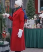 A Christmas Angel Match Meghan Ory Red Wool Coat