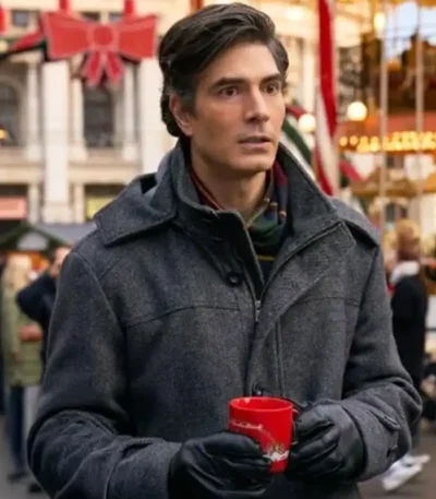 A Keller Christmas Vacation Brandon Routh Wool Coat