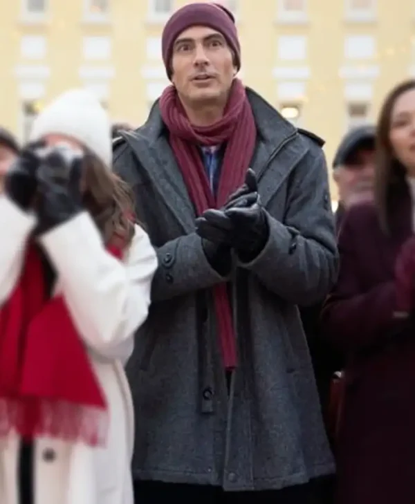 A Keller Christmas Vacation Brandon Routh Wool Coat