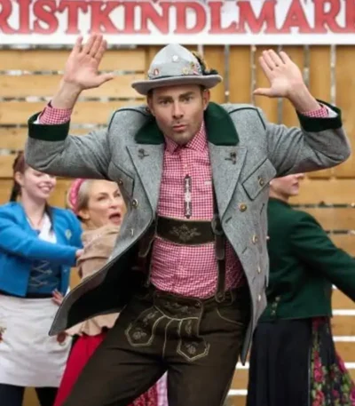 A Keller Christmas Vacation Jonathan Bennett Grey Coat