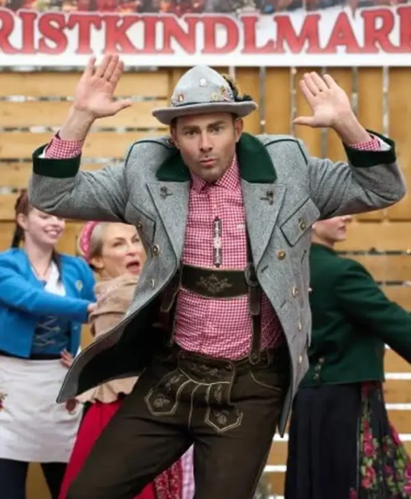 A Keller Christmas Vacation Jonathan Bennett Grey Coat