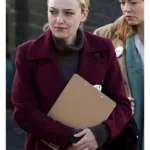 All Her Fault Jenny Kaminski Maroon Wool Coat