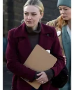 All Her Fault Jenny Kaminski Maroon Wool Coat