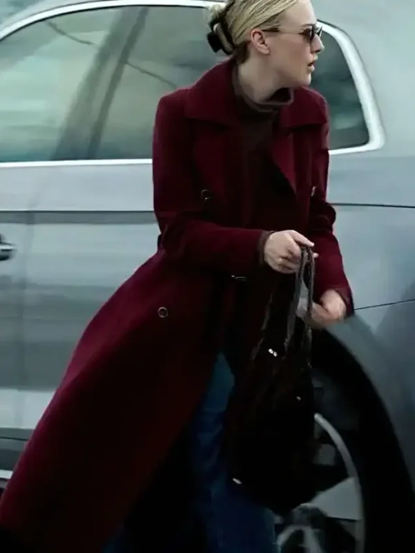 All Her Fault Jenny Kaminski Maroon Wool Coat