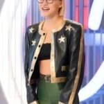 American Idol S24 Miyoko Stars Leather Jacket