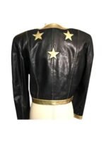 American Idol S24 Miyoko Stars Leather Jacket