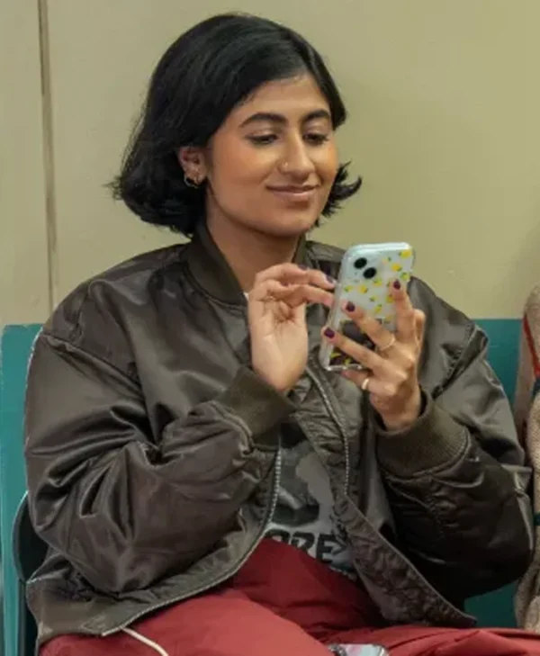 Amita Rao Adults Brown Bomber Jacket