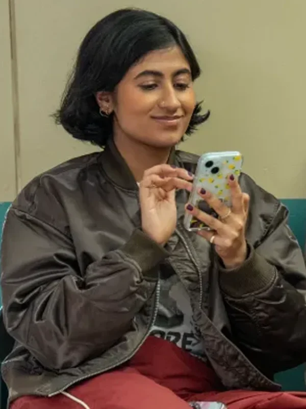Amita Rao Adults Brown Bomber Jacket