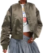 Amita Rao Adults Brown Bomber Jacket