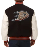 Anaheim Ducks Wool/Leather Varsity Jacket