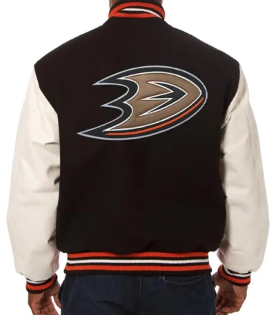 Anaheim Ducks Wool/Leather Varsity Jacket