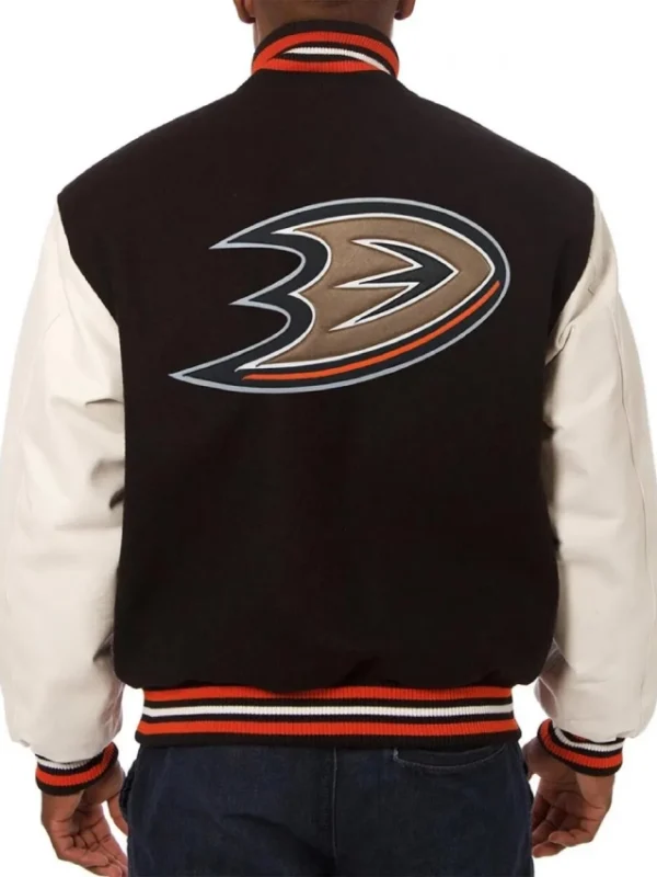 Anaheim Ducks Wool/Leather Varsity Jacket