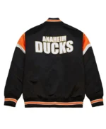 Anaheim Ducks Heavyweight Black Satin Jacket