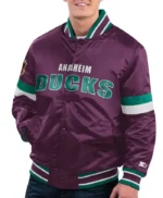 Anaheim Ducks Home Game Purple Jacket