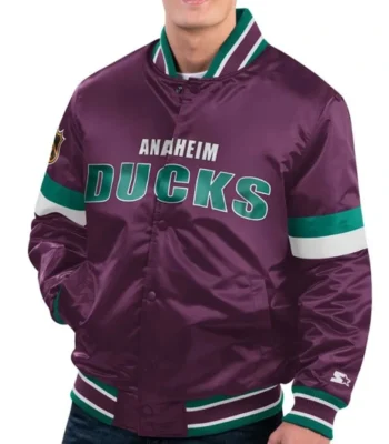Anaheim Ducks Home Game Purple Jacket